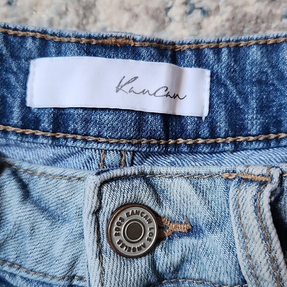 KanCan Women's Size Medium Isabelle High Rise Mom Shorts - Picture 2 of 4